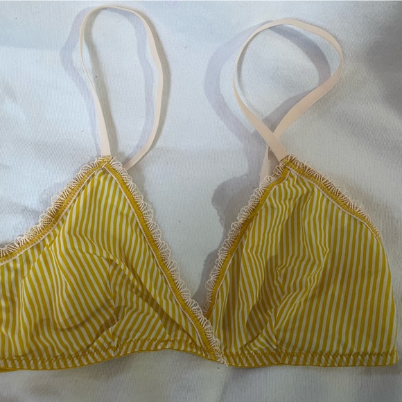 Gorgeous yellow & light pink bralette from JCrew (M) - Picture 1 of 4
